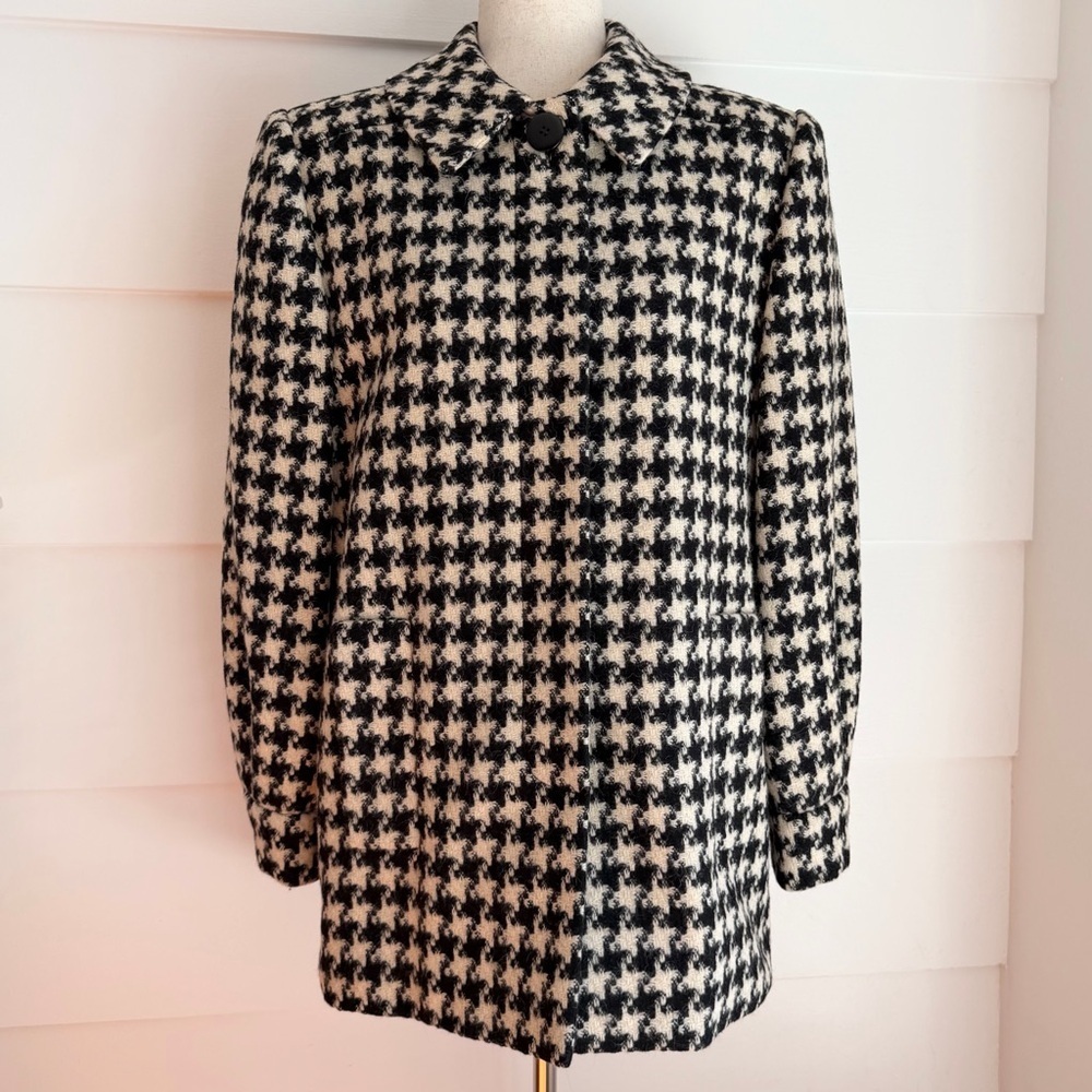 Vintage Houndstooth Coat by Helga 80s 90s